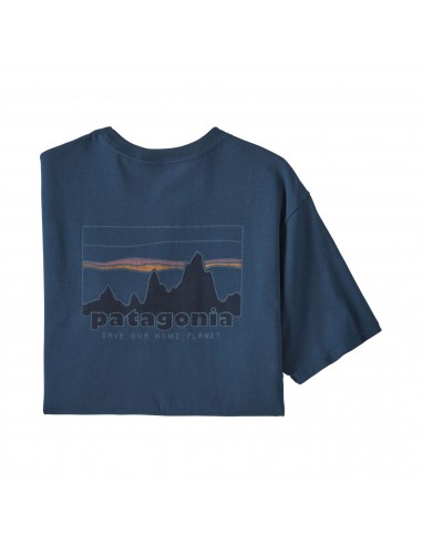 Patagonia Pánské Tričko '73 Skyline Organic Tidepool Modrá Offbody Zepředu