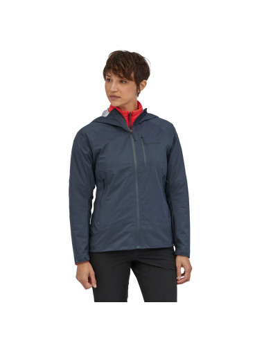 Patagonia Womens Storm10 Jacket Smolder Blue Onbody Front
