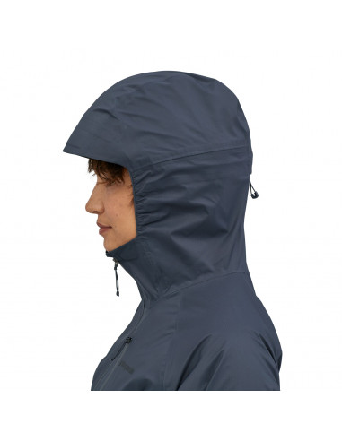 Patagonia Womens Storm10 Jacket Smolder Blue Detail Hood