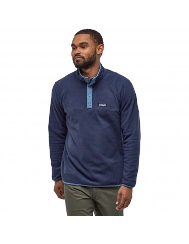 Patagonia Mens Micro D Snap-T Pullover New Navy Onbody Front