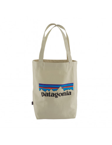 Patagonia Market Tote P-6 Logo: Bleached Stone Front