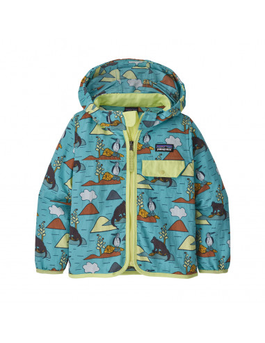 Patagonia Baby Baggies Jacket Volcano Dazed Small: Iggy Blue Front