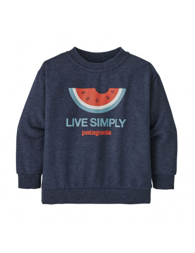 Patagonia Baby Lightweight Crew Sweatshirt Live Simply Melon: New Navy