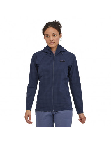 Patagonia Womens R1 TechFace Hoody Classic Navy Offbody Front