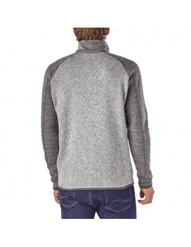 Patagonia Mens Better Sweater 1/4-Zip Fleece Nickel Forge Grey Onbody Back