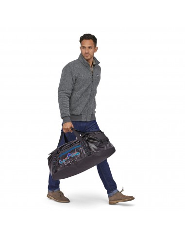 Patagonia Black Hole Duffel 55L Black With Fitz Roy Trout Onbody 2