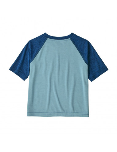 Baby Capilene Cool Daily T-Shirt Later Gator: Big Sky Blue X-Dye Back