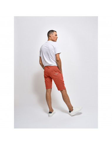 Looking For Wild Mens Technical Shorts Cilaos Burnt Sienna Onbody Back