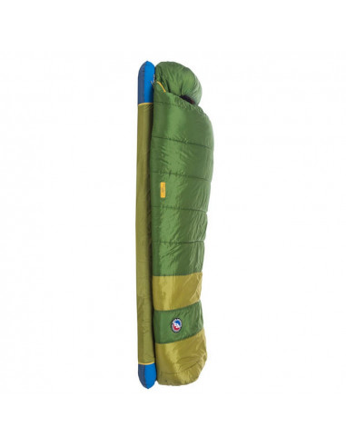 Big Agnes Echo Park 20˚ Sleeping Bag Green Olive Side With Pad