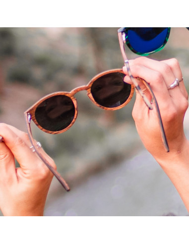 Proof Sunglasses Carver Wood Mahogany / Brown Fade Polarized Lifestyle