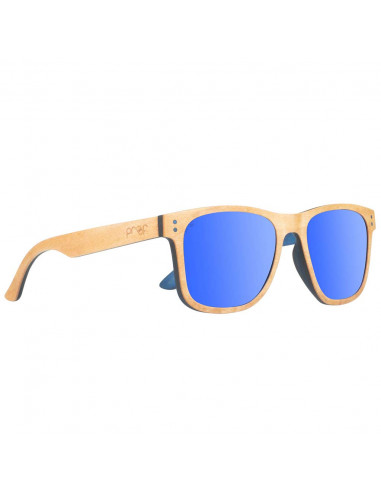 Proof Sunglasses Ontario Wood Natural Blue Mirrored Polarized 2
