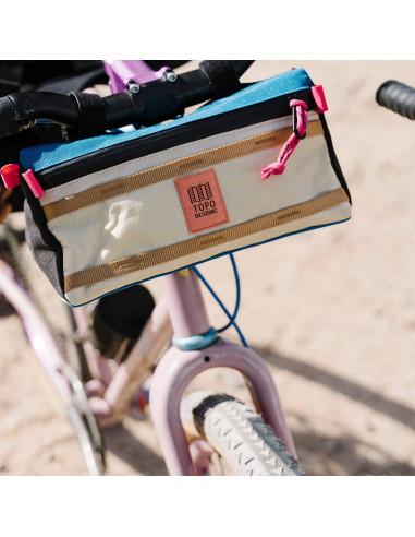 Topo Designs Bike Bag Recycled Bone White Blue Lifestyle 3