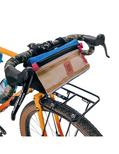 Topo Designs Bike Bag Recycled Bone White Blue Lifestyle