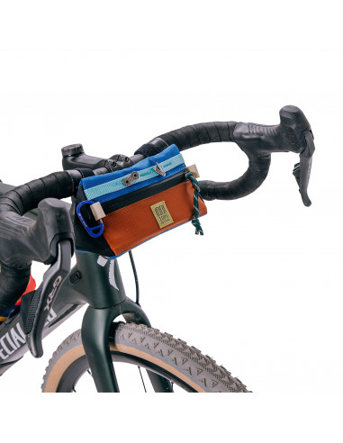 Topo Designs Mini Taška na Bicykel Clay Oranžová Modrá Štýl