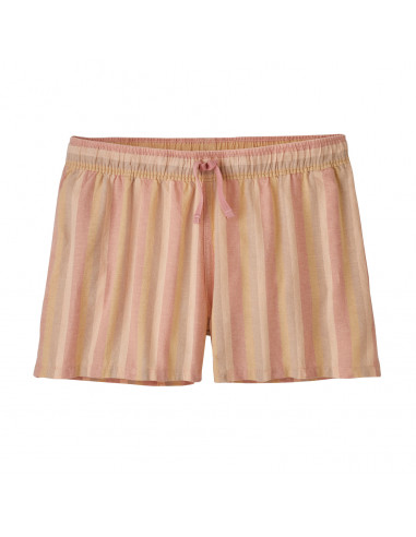 Patagonia Womens Island Hemp Baggies Shorts Cali Stripe Sunfade Pink Offbody Front