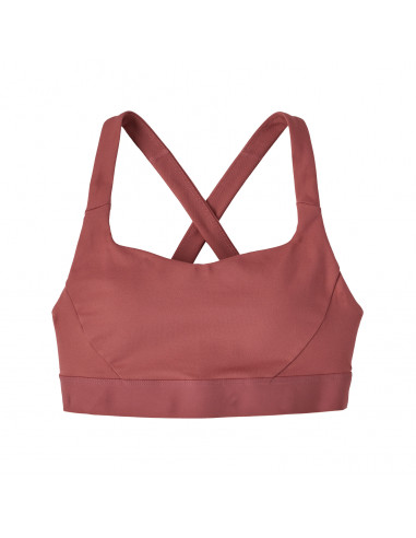 Patagonia Womens Switchback Sports Bra Rosehip Offbody Front