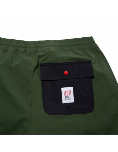 Topo Designs Womens Global Shorts Olive Offbody Detail