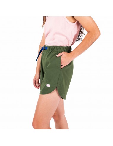 Topo Designs Womens River Shorts Olive Onbody Side