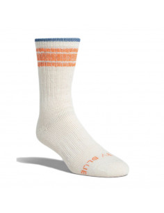 United By Blue Ponožky SoftHemp Trail Stripe Cream Bílá