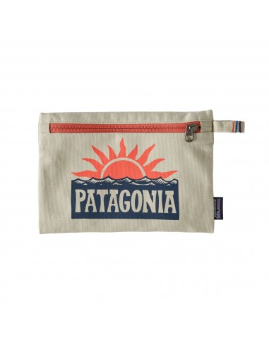 Patagonia Zippered Pouch Stop the Rise Bleached Stone Front