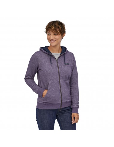 Patagonia Womens P-6 Label French Terry Full-Zip Hoody Piton Purple Onbody Front