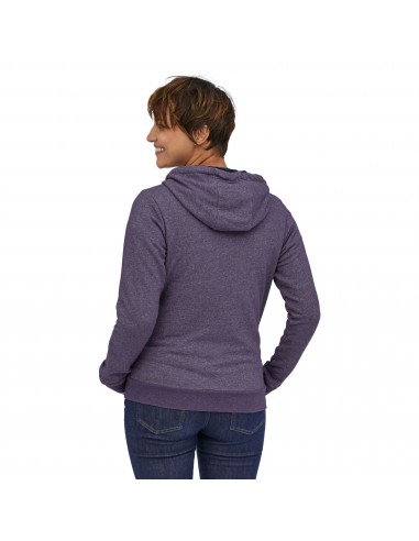 Patagonia Womens P-6 Label French Terry Full-Zip Hoody Piton Purple Onbody Back