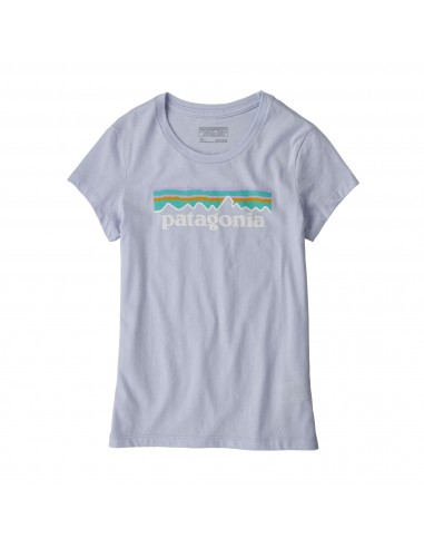 Patagonia Girls Pastel P-6 Logo Organic T-Shirt Beluga Offbody Front