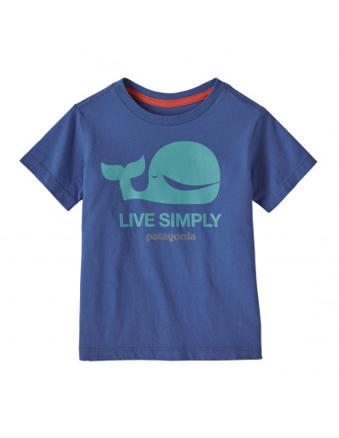 Patagonia Baby Regenerative Organic Certified™ Cotton Live Simply® T-Shirt Whale: Float Blue