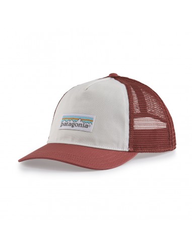 Patagonia Womens Pastel P-6 Label Layback Trucker Hat White w/Rosehip Offbody Front