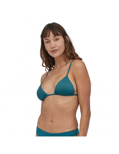 Patagonia Womens Upswell Bikini Top Abalone Blue Onbody Front