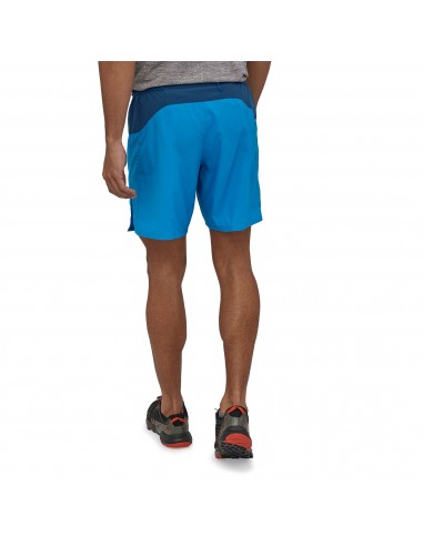 Patagonia Mens Strider Pro Running Shorts 7 Inch Andes Blue Onbody Back