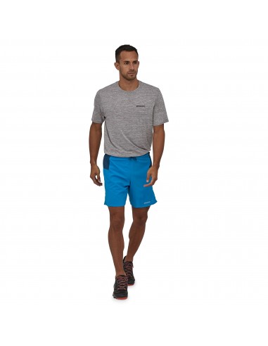 Patagonia Mens Strider Pro Running Shorts 7 Inch Andes Blue Onbody Front 2