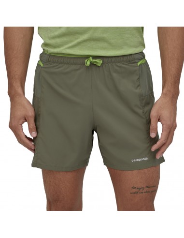 Patagonia Mens Strider Pro Running Shorts 5 Inch Industrial Green Onbody Front