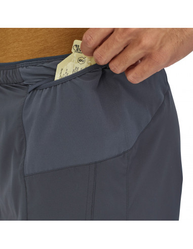 Patagonia Mens Strider Pro Running Shorts 5 Inch Smolder Blue Detail Pocket