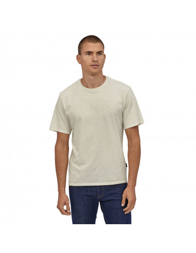 Patagonia Mens Road to Regenerative Lightweight Tee Birch White Onbody Front