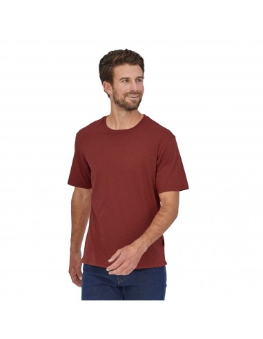 Patagonia Mens Road to Regenerative Lightweight Tee Barn Red Onbody Front