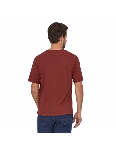 Patagonia Mens Road to Regenerative Lightweight Tee Barn Red Onbody Back