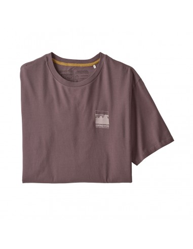 Patagonia Mens Alpine Icon Regenerative Organic Cotton T-Shirt Dusky Brown Offbody Front
