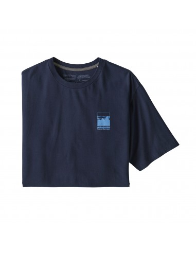 Patagonia Mens Alpine Icon Regenerative Organic Cotton T-Shirt New Navy Offbody Front