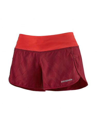 Patagonia Womens Strider Running Shorts 3 ½ Inch Fast Quilt Emboss Roamer Red Offbody Front
