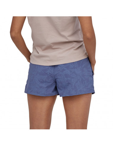 Patagonia Womens Barely Baggies Shorts 2½" Monkey Flower: Current Blue Onbody Back