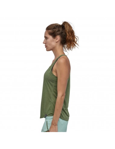 Patagonia Womens Capilene Cool Trail Tank Top Camp Green Onbody Side