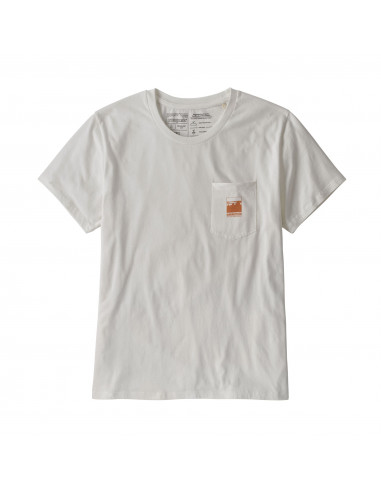 Patagonia Womens Alpine Icon Regenerative Organic Cotton Pocket T-Shirt White Offbody Front
