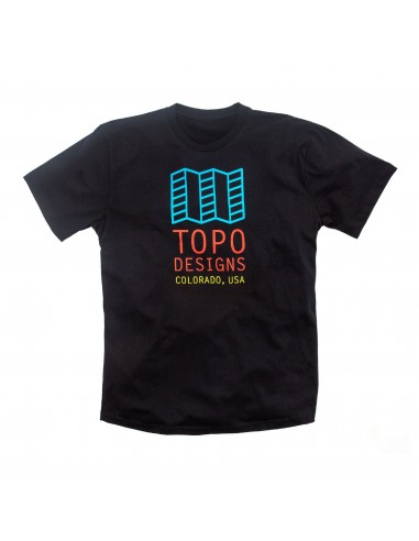 Topo Designs Original Logo Tee Navy Offbody Front