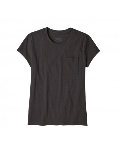Patagonia Womens Mainstay Tee Ink Black Offbody Front