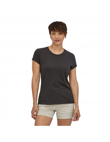 Patagonia Womens Mainstay Tee Ink Black Onbody Front