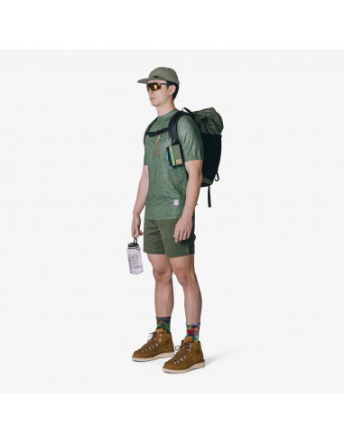 Topo Designs Mens Mountain Shorts Olive Onbody Side