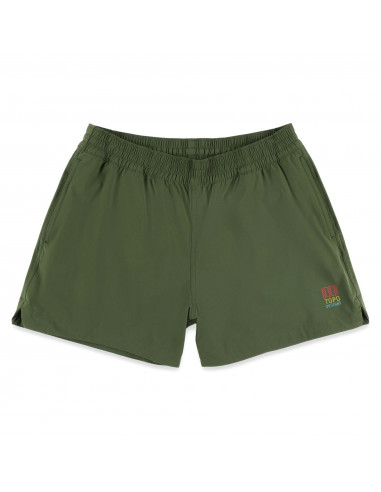 Topo Designs Womens Global Shorts Olive Offbody Front
