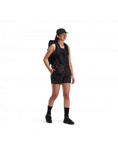 Topo Designs Womens Global Shorts Black Onbody Front