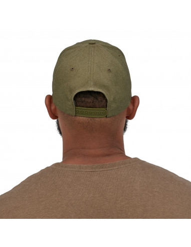 Patagonia Tin Shed Hat P-6 Logo: Fatigue Green Onbody Back